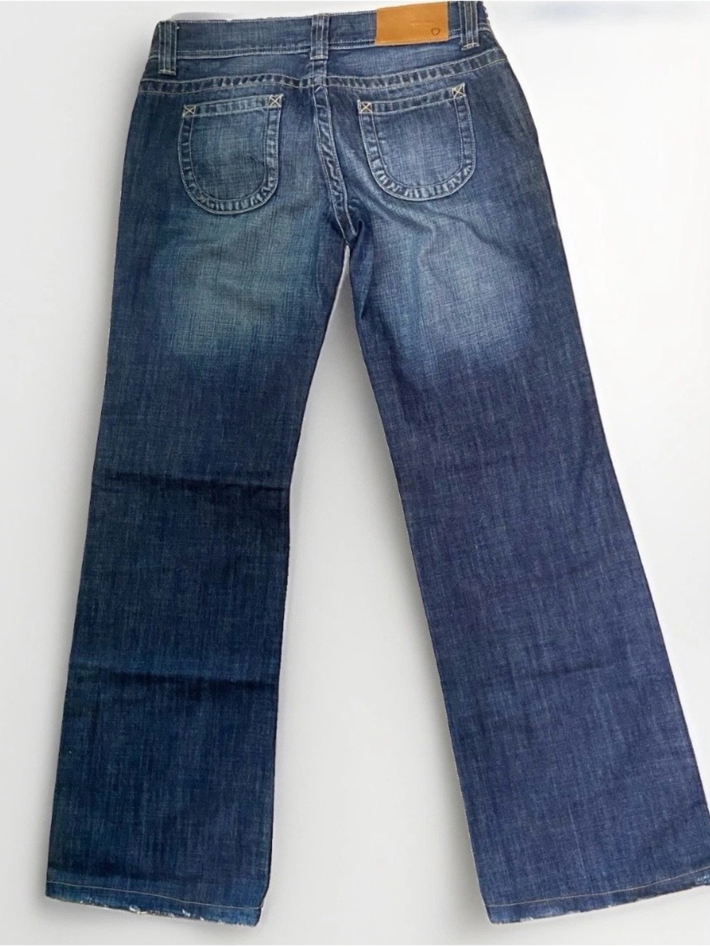 London Jeans Flare Dark Wash Denim Low Rise Flare Bootcut Women's 4